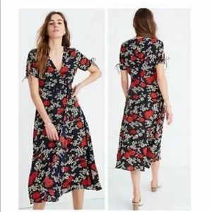 Madewell Hillside Daisies Midi Dress Floral Sz 8
